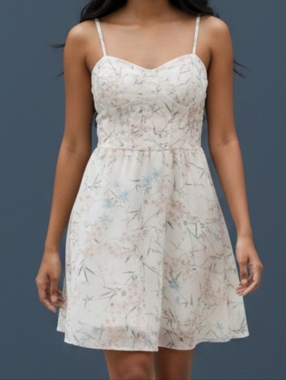 Xhilaration Womens Plus Size Pale Pink Floral Dress